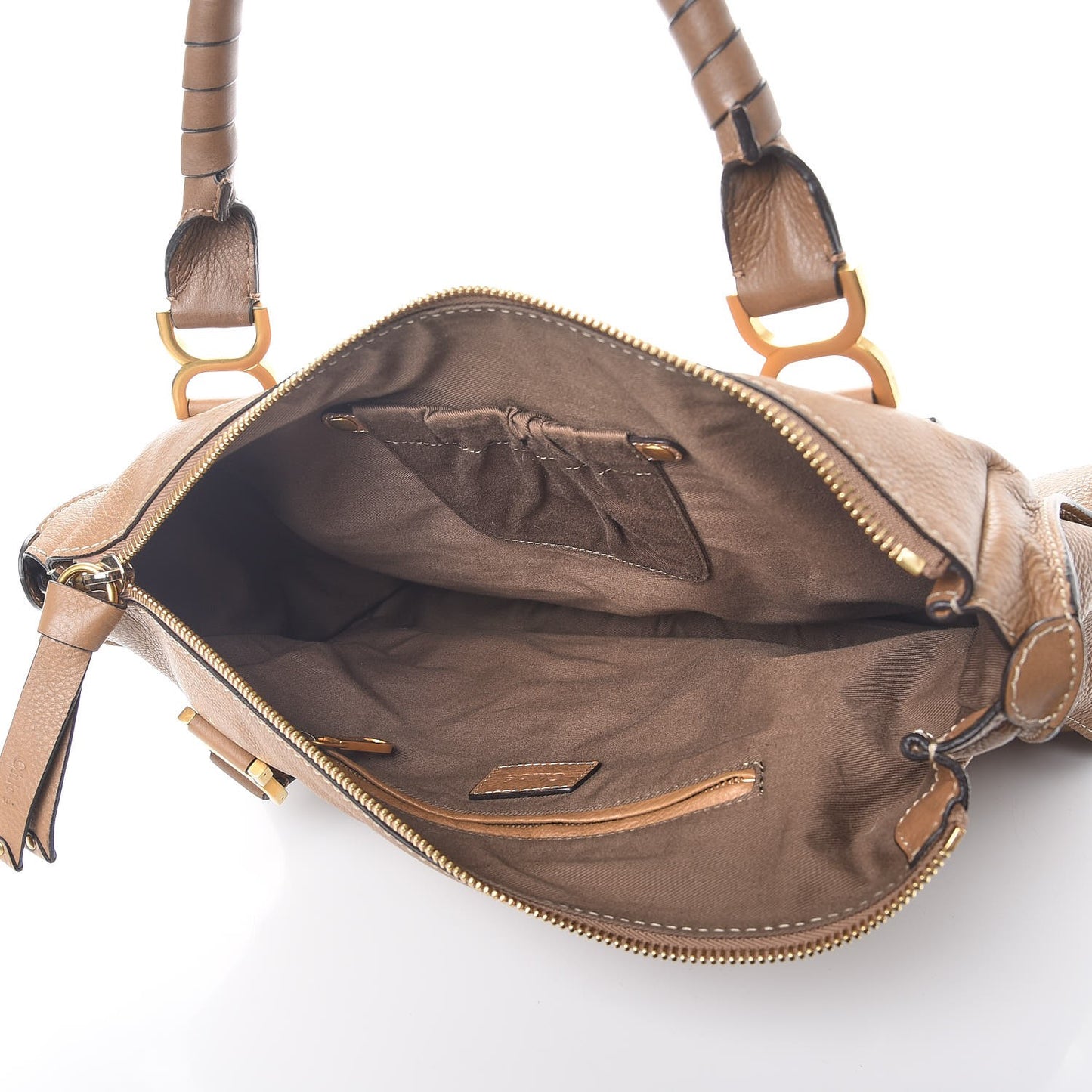 Calfskin Large Marcie Satchel Nut