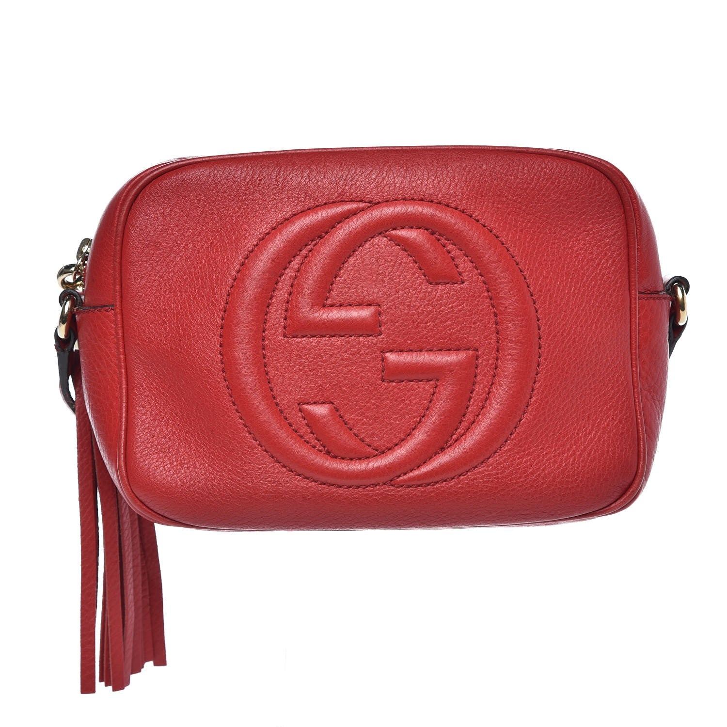 Gucci Pebbled Calfskin Small Soho Disco Bag Tabasco Red 1 of 15