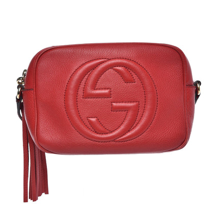 Gucci Pebbled Calfskin Small Soho Disco Bag Tabasco Red 1 of 15