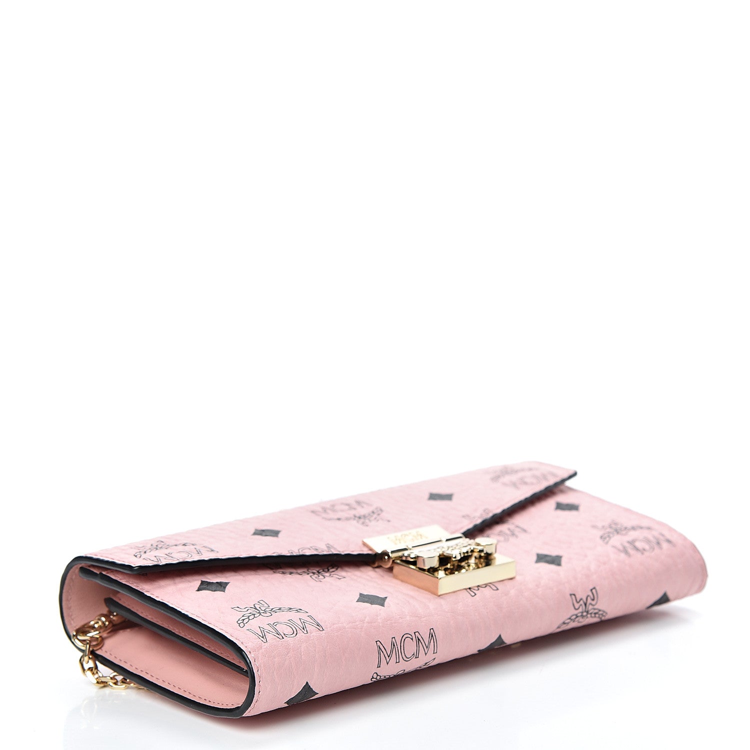 MCM Visetos Large Patricia Wallet On Chain Soft Pink 3 of 10