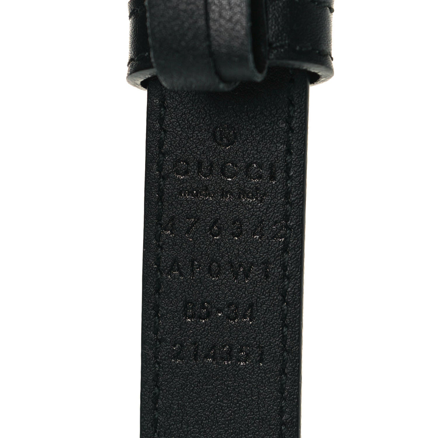 Gucci Calfskin Pearl Double G 20mm Belt 85 34 Black Cream 3 of 4