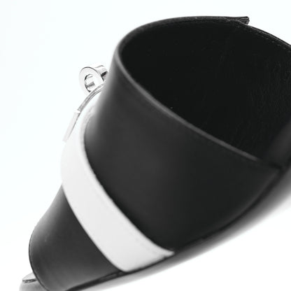 Hermes Calfskin Gigi 50 Sandals 37 White Black 10 of 14