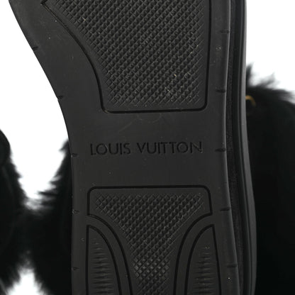 Louis Vuitton Suede Rabbit Fur Jazzy Sneakers 37 Black 6 of 10