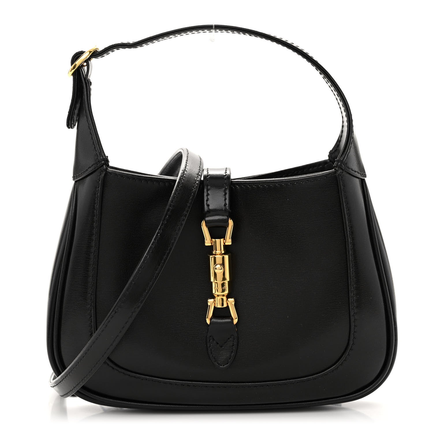 Gucci Boarded Dyana Lux Calfskin Mini Jackie 1961 Hobo Black 1 of 9