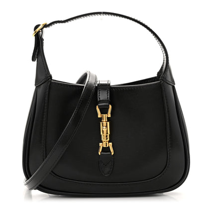 Gucci Boarded Dyana Lux Calfskin Mini Jackie 1961 Hobo Black 1 of 9