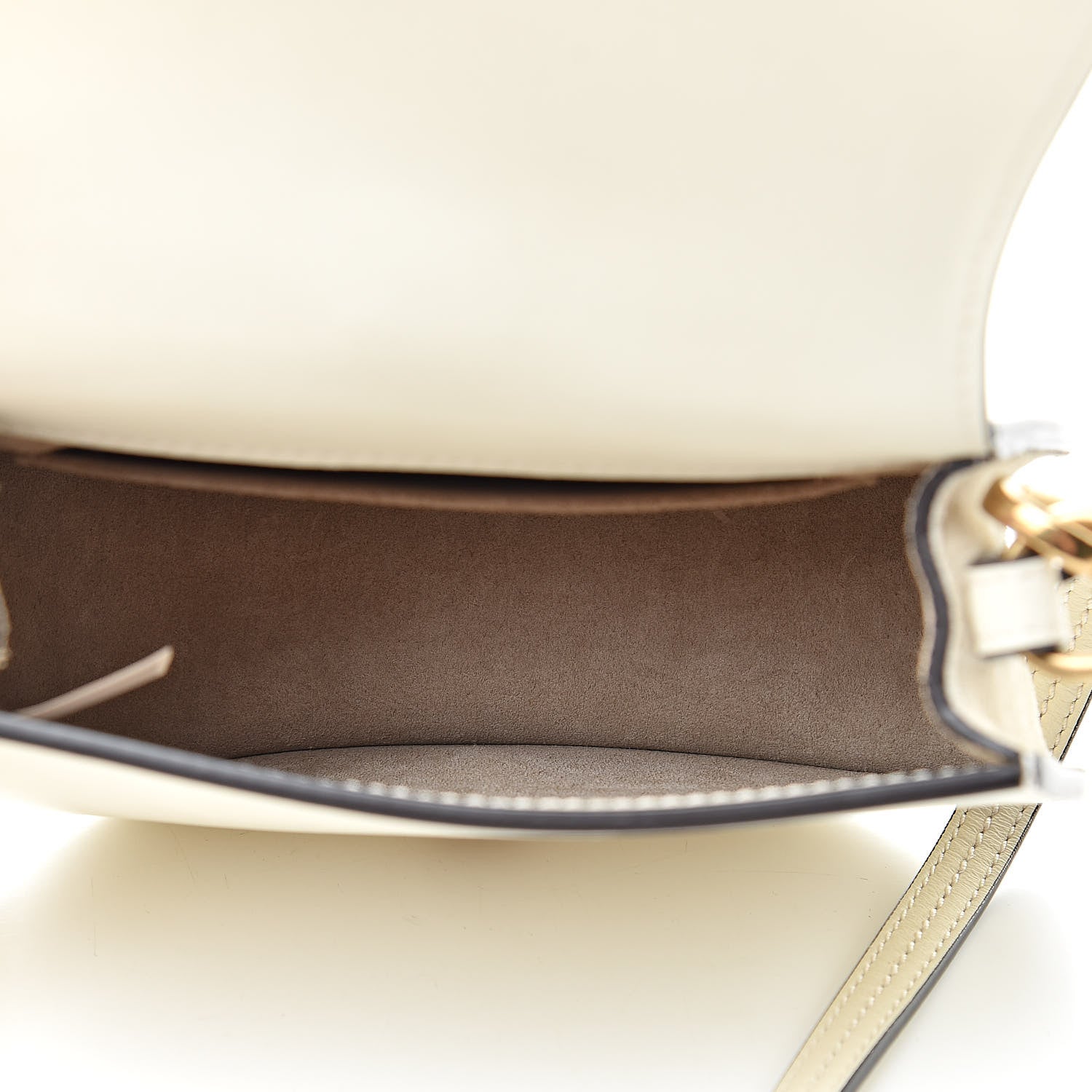 Chloe Calfskin Suede Small Nile Bracelet Bag Off White 5 of 11