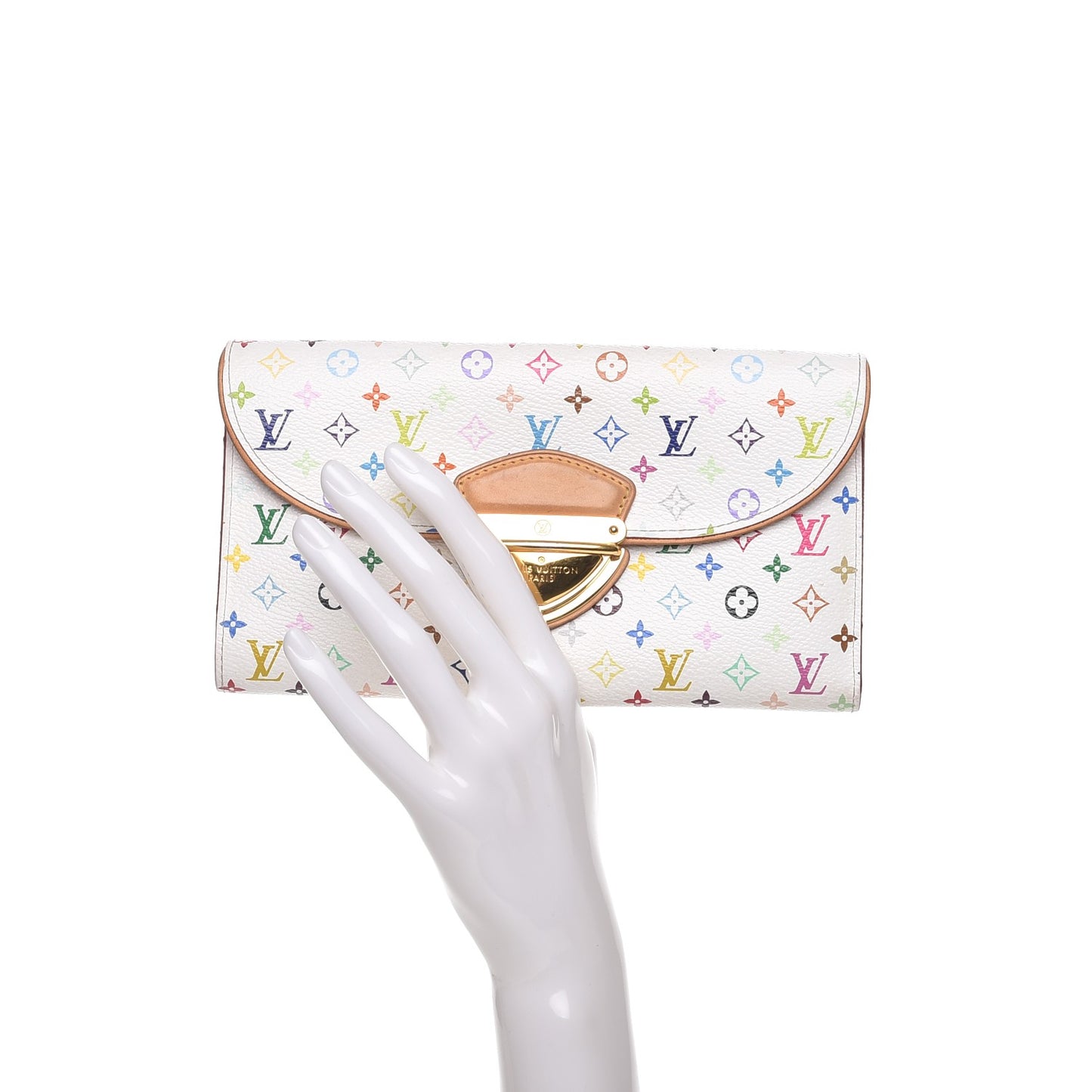 Monogram Multicolor Eugenie Wallet White Litchi