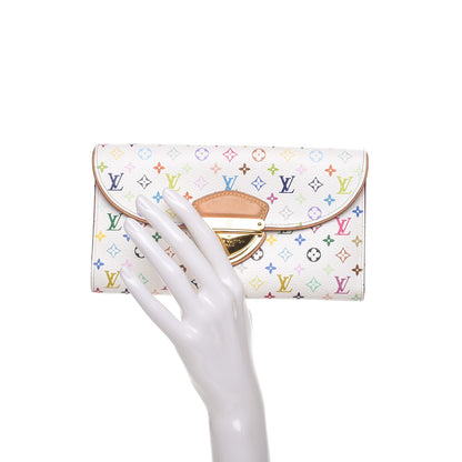 Louis Vuitton Monogram Multicolor Eugenie Wallet White Litchi 2 of 8