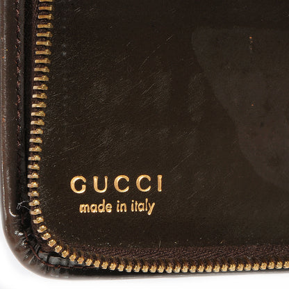 Gucci Leather Zip Around Bamboo Wallet Brown 6 of 14
