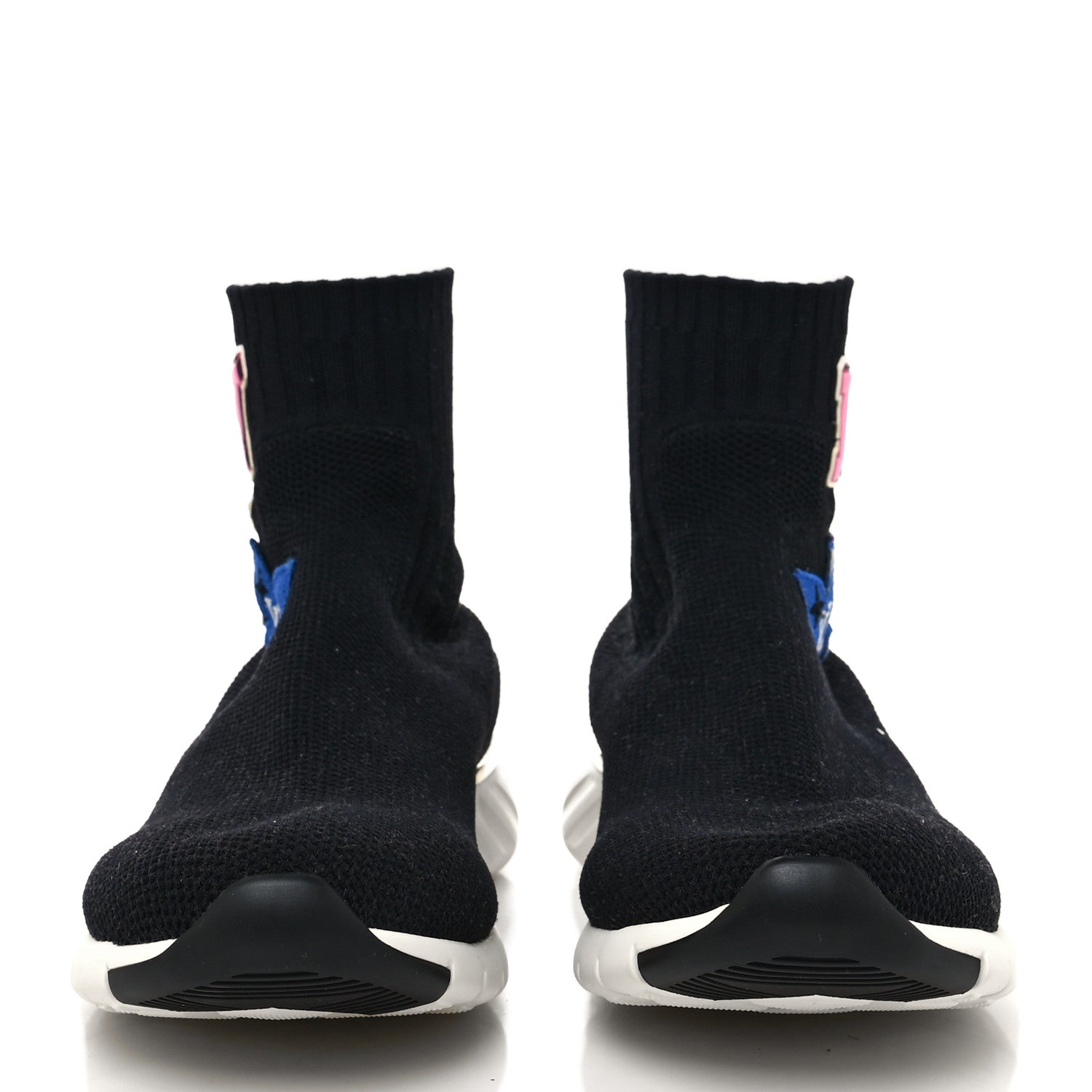 Louis Vuitton Stretch Fabric LV Black Heart Sock Sneaker 39 Black 2 of 7