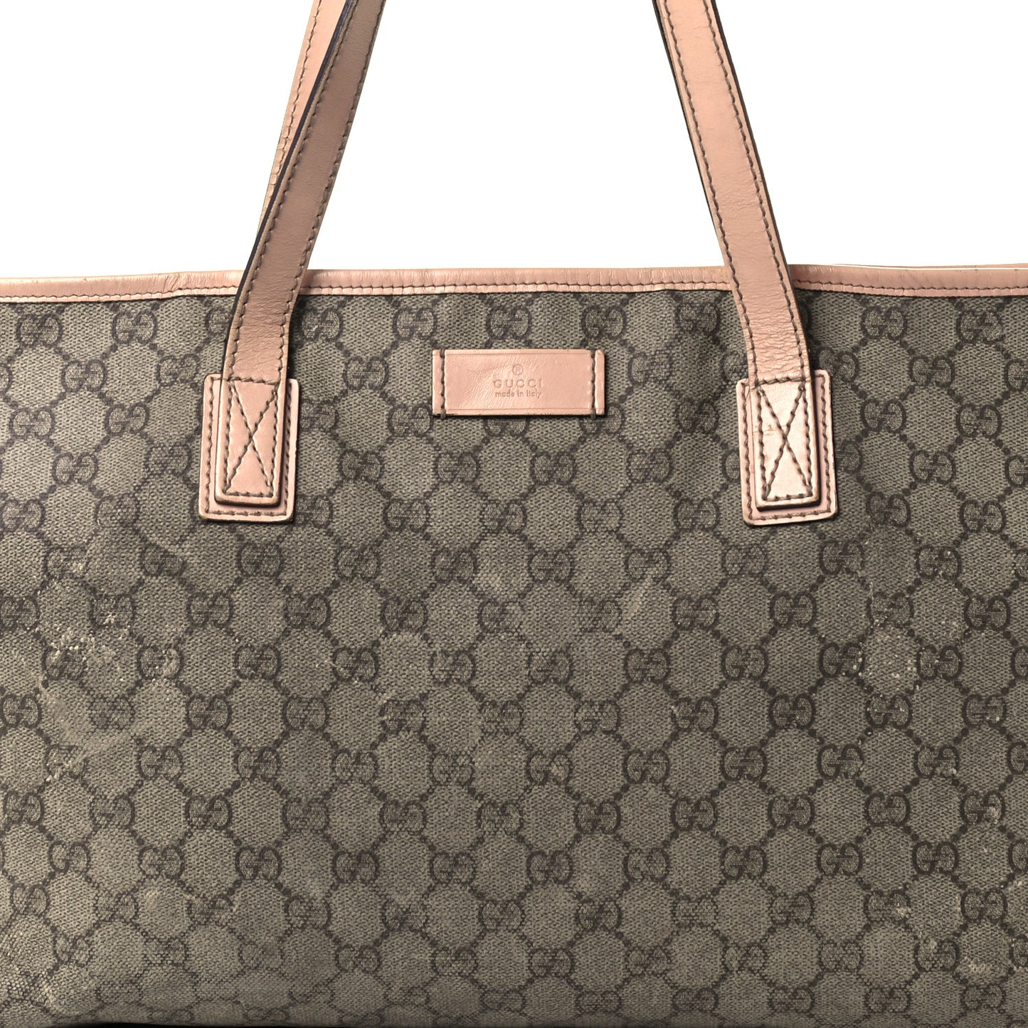 GG Supreme Monogram Medium Zippered Shopping Tote Pink