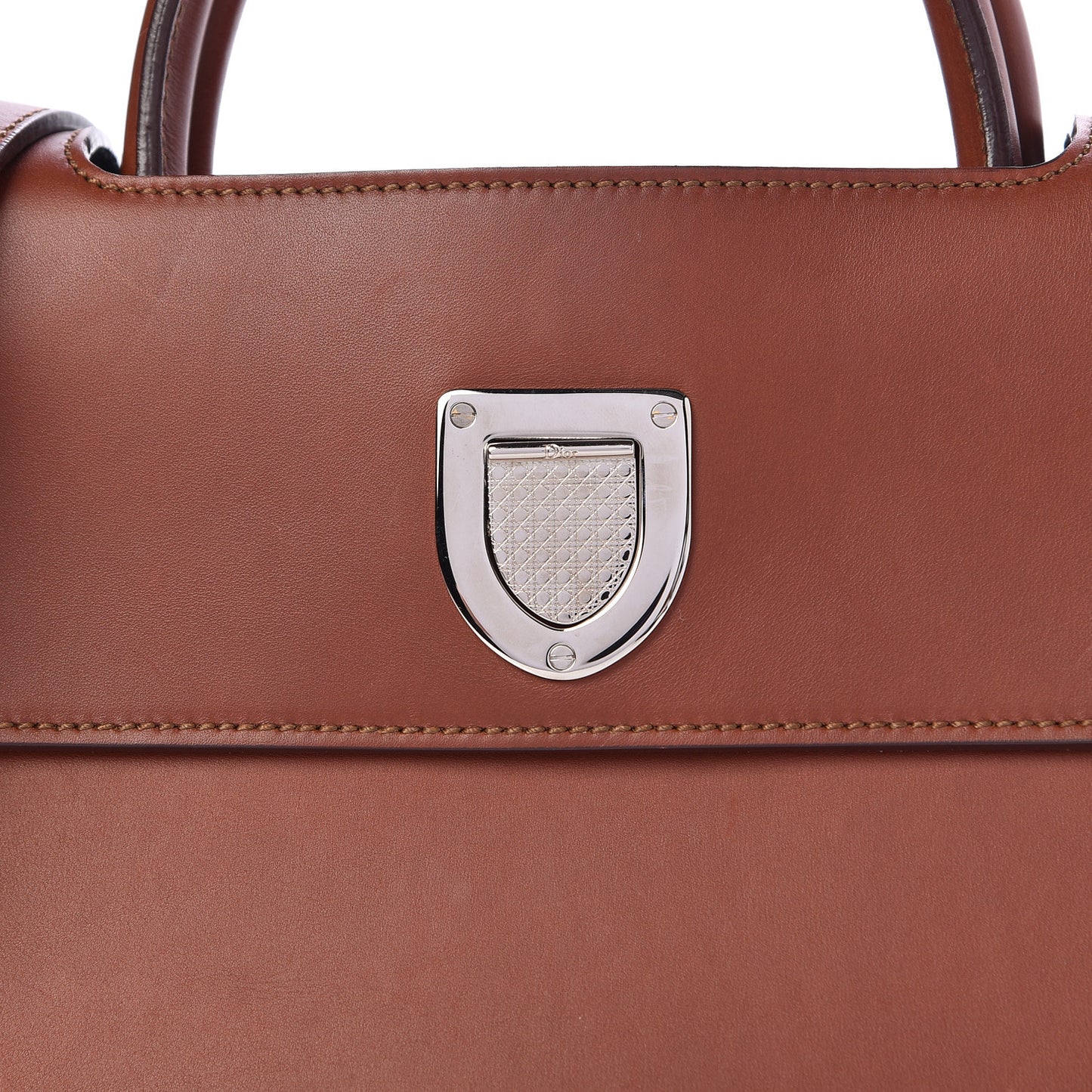 Smooth Calfskin Medium Diorever Flap Brown
