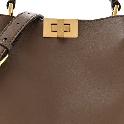 Fendi Vitello Tahiti Burro Bi-Color Medium Peekaboo Iconic Essentially Satchel Maya Camelia Confetto 9 of 11
