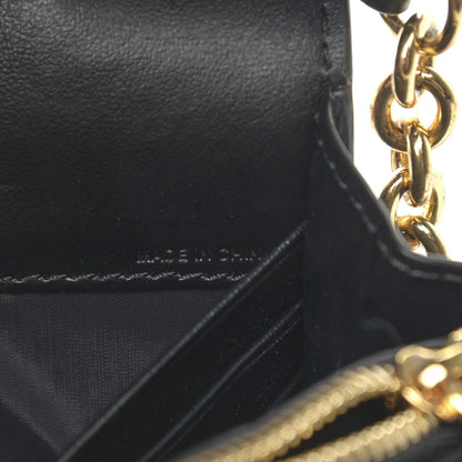 Burberry Haymarket Check Henley Wallet On Chain Black 8 of 13