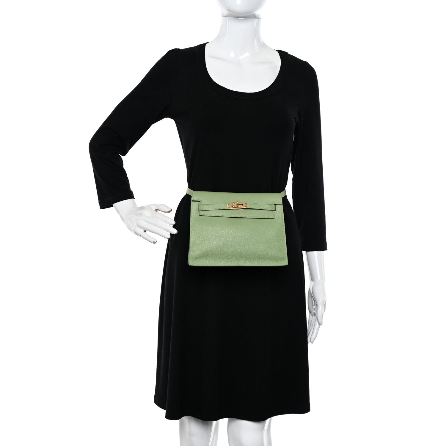 Hermes Evercolor Kelly Danse II Belt Bag Vert Criquet 2 of 13