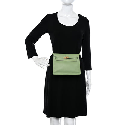 Hermes Evercolor Kelly Danse II Belt Bag Vert Criquet 2 of 13