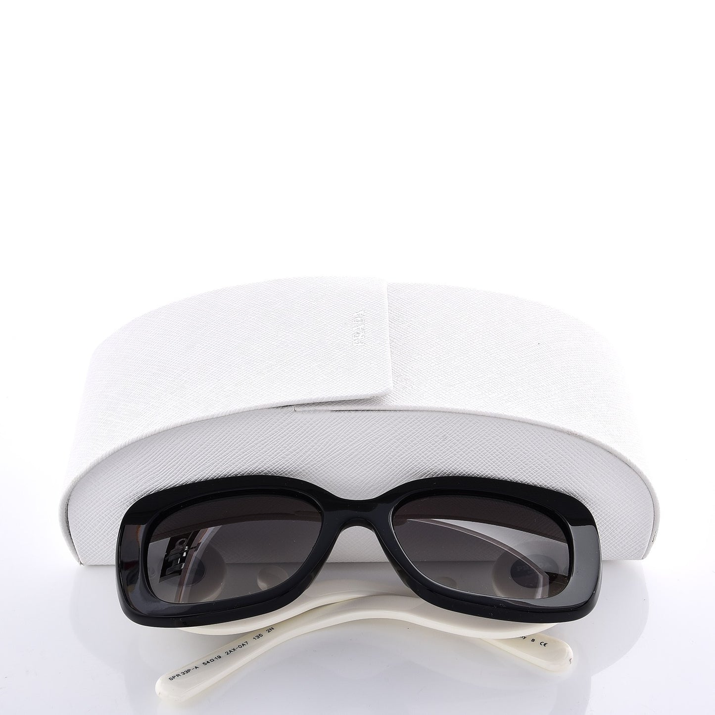 Crystal Ornate Square Baroque Sunglasses White Black