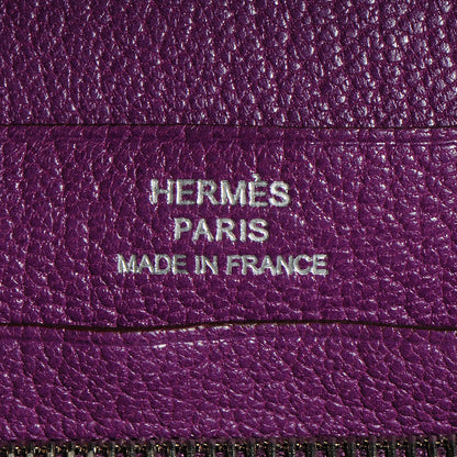 Hermes Chevre Mysore Azap GM Combined Wallet Violet 12 of 12