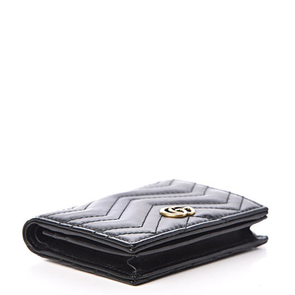 Gucci Calfskin Matelasse GG Marmont Card Case Black 4 of 7