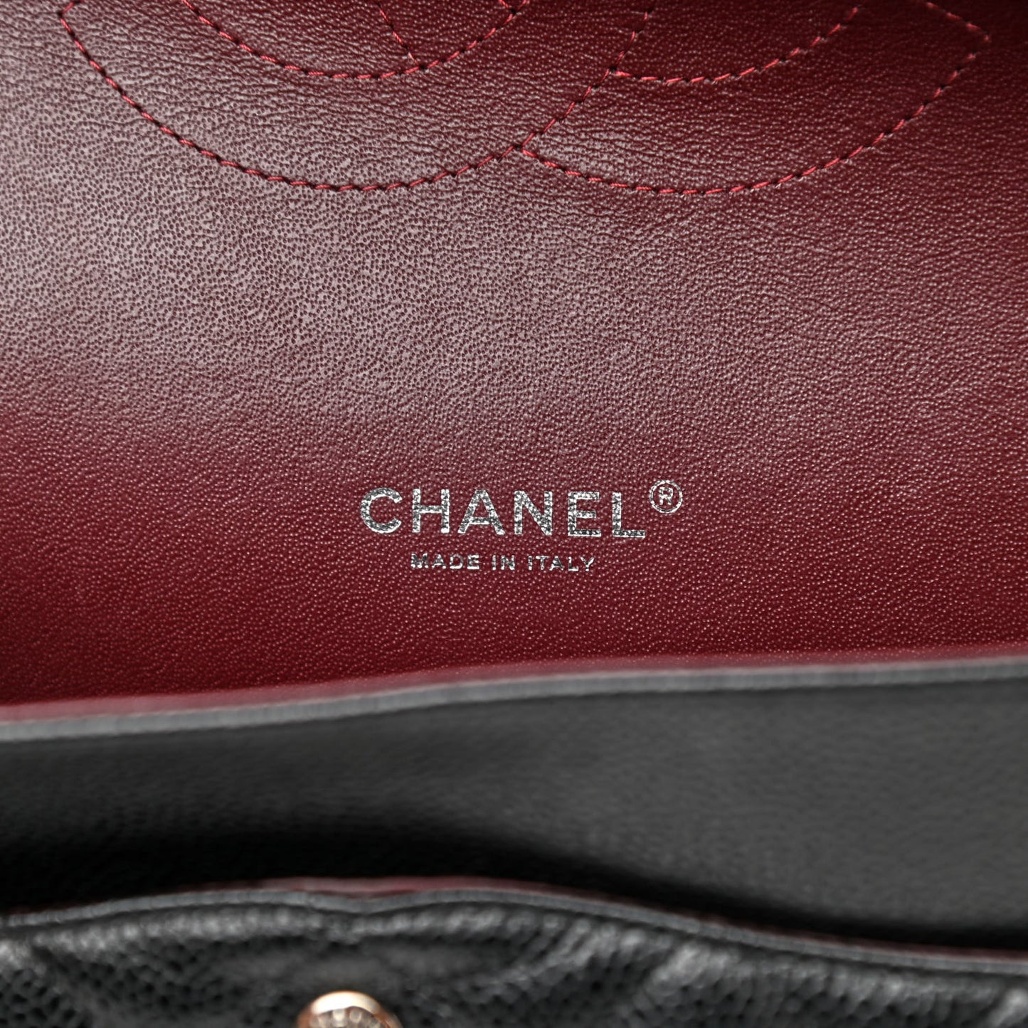 Caviar Quilted Maxi Double Flap Black
