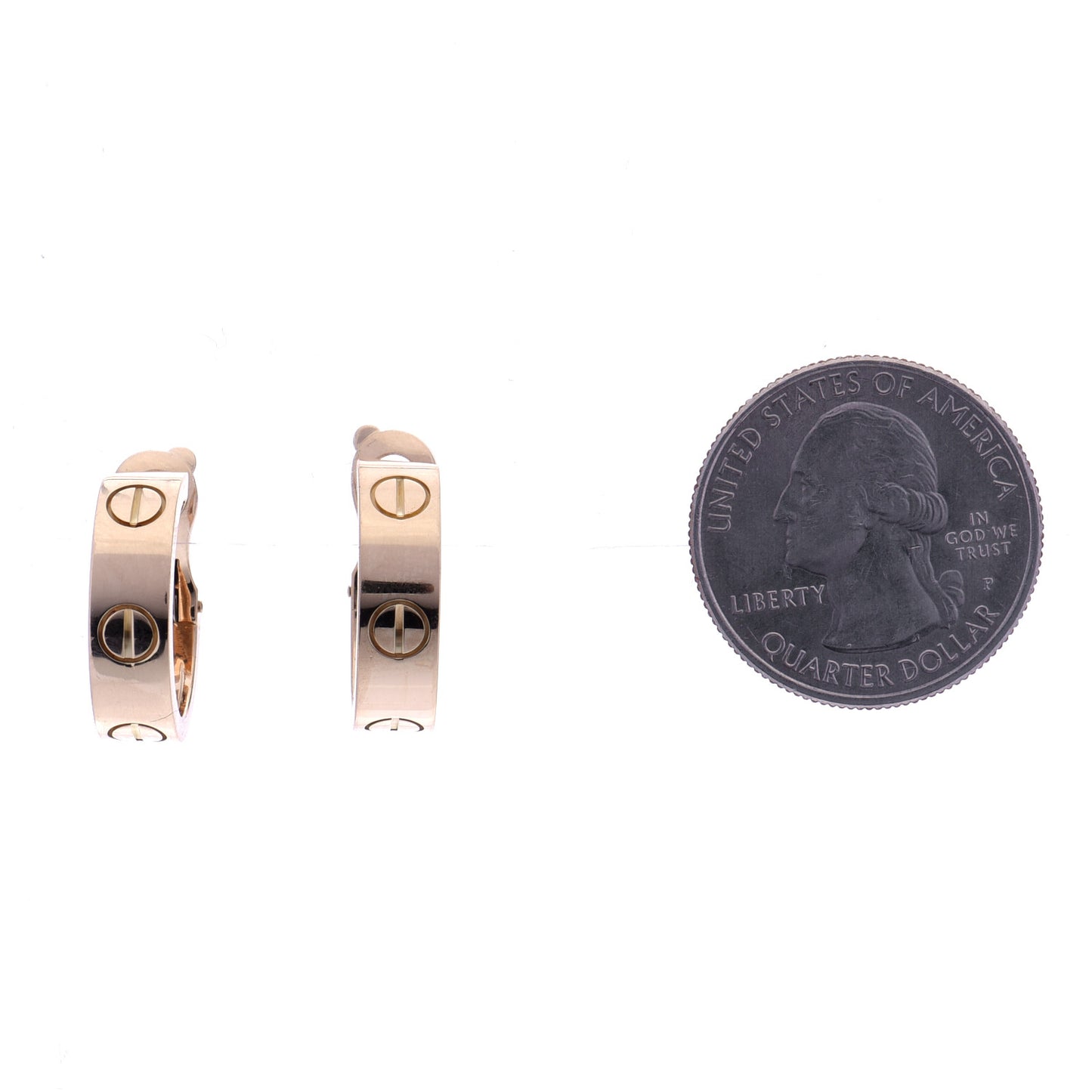 18K Yellow Gold 5.5mm LOVE French Clip Hoop Earrings
