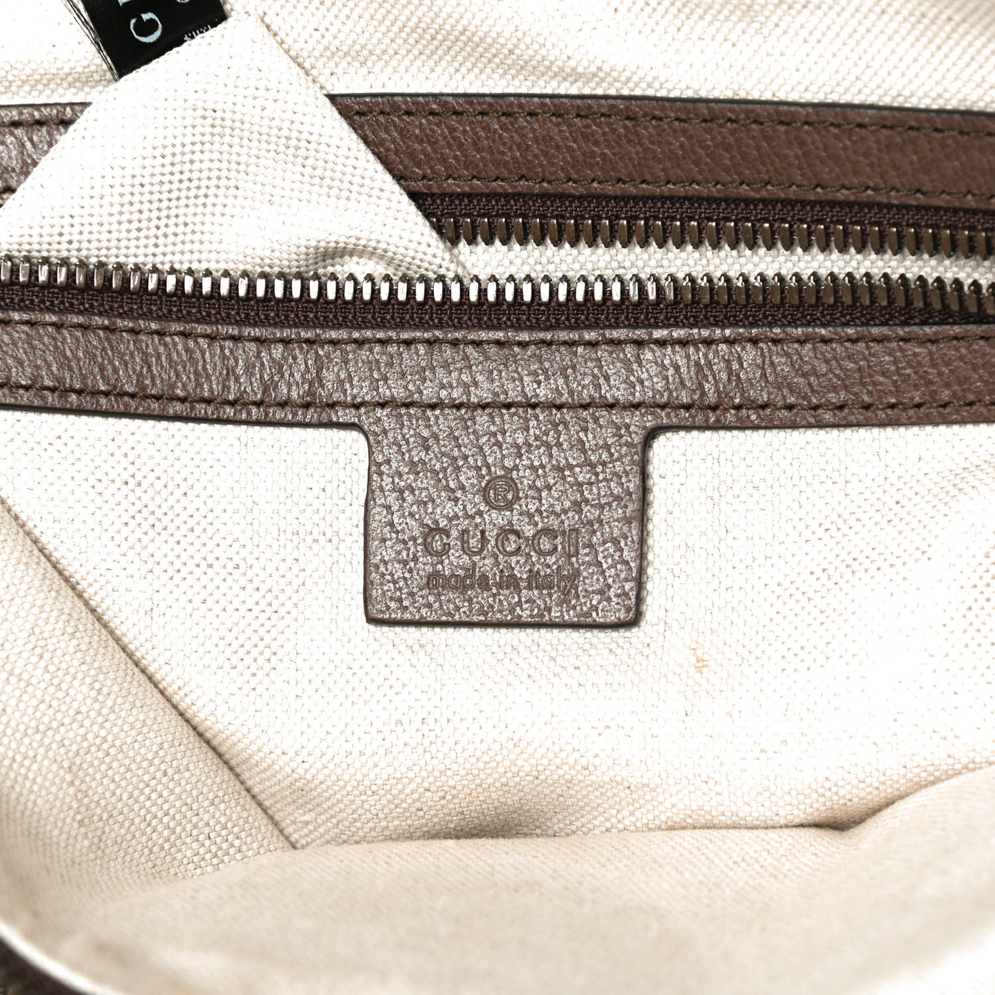 GG Supreme Monogram Web Small Ophidia Half Moon Hobo Brown