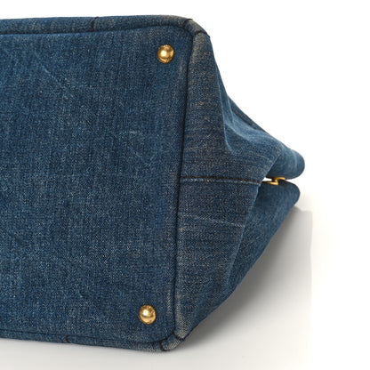 Prada Denim Logo Tote Bleu 9 of 9
