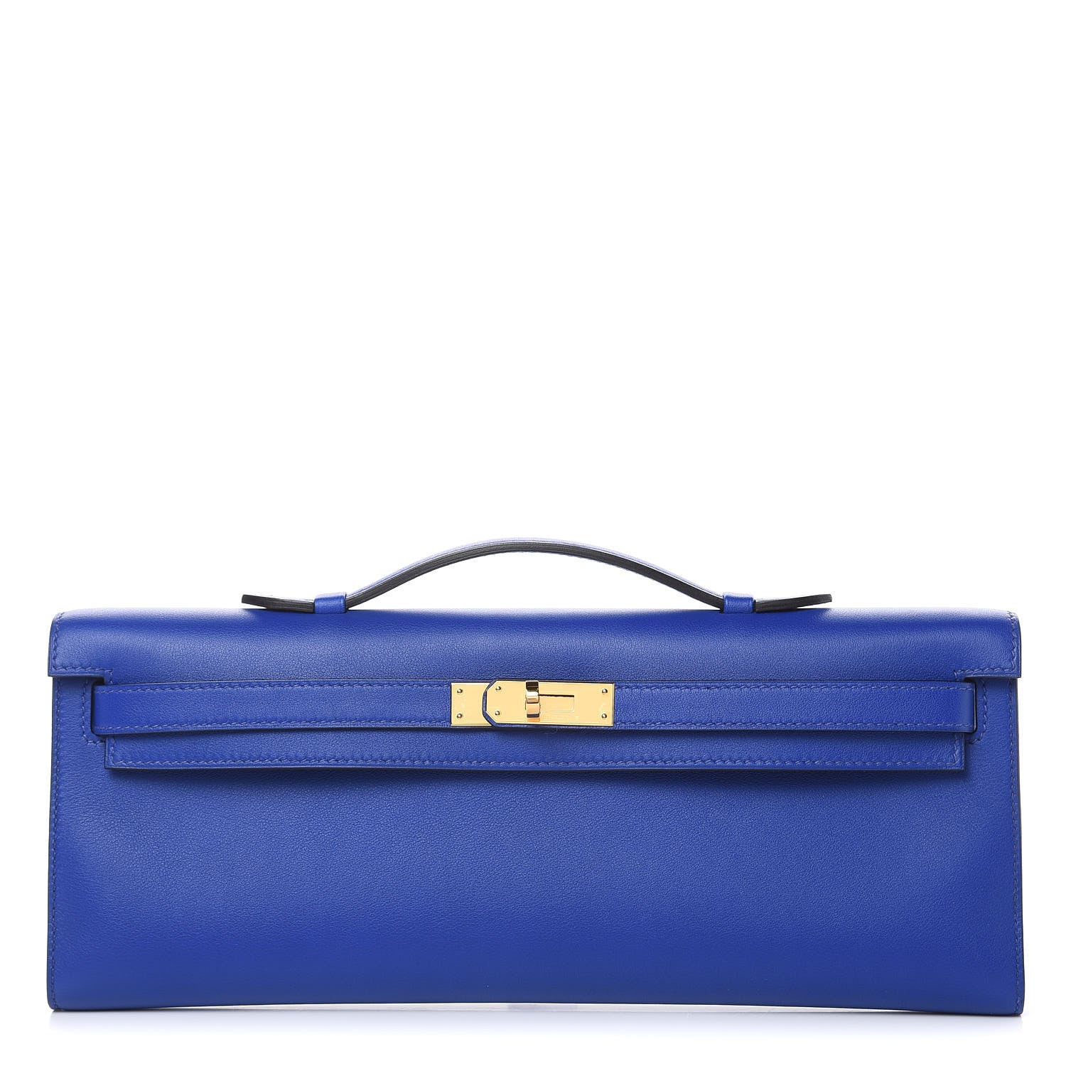 Hermes Swift Kelly Cut Clutch Pochette Bleu Electrique 1 of 11