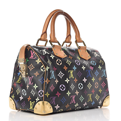 Louis Vuitton Monogram Multicolor Speedy 30 Black 3 of 15