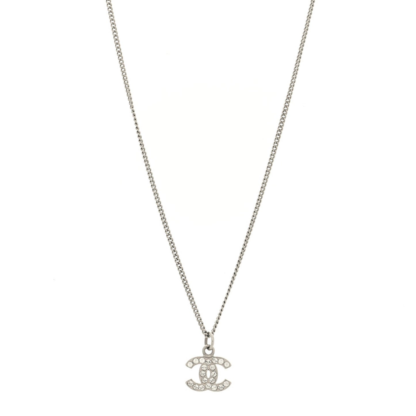 Crystal Timeless CC Necklace Silver