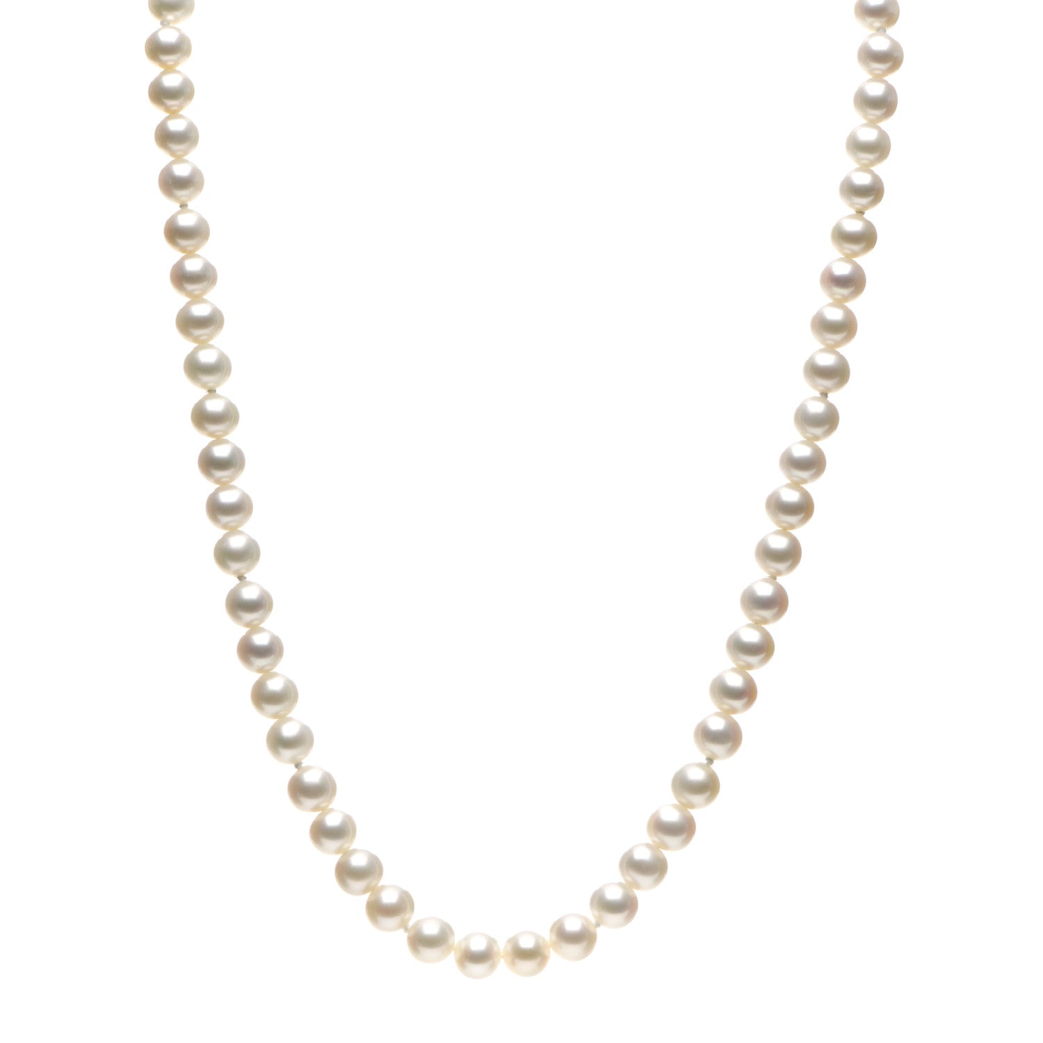 Tiffany Sterling Silver Freshwater Pearl 6-7mm Ziegfeld Necklace 1 of 4