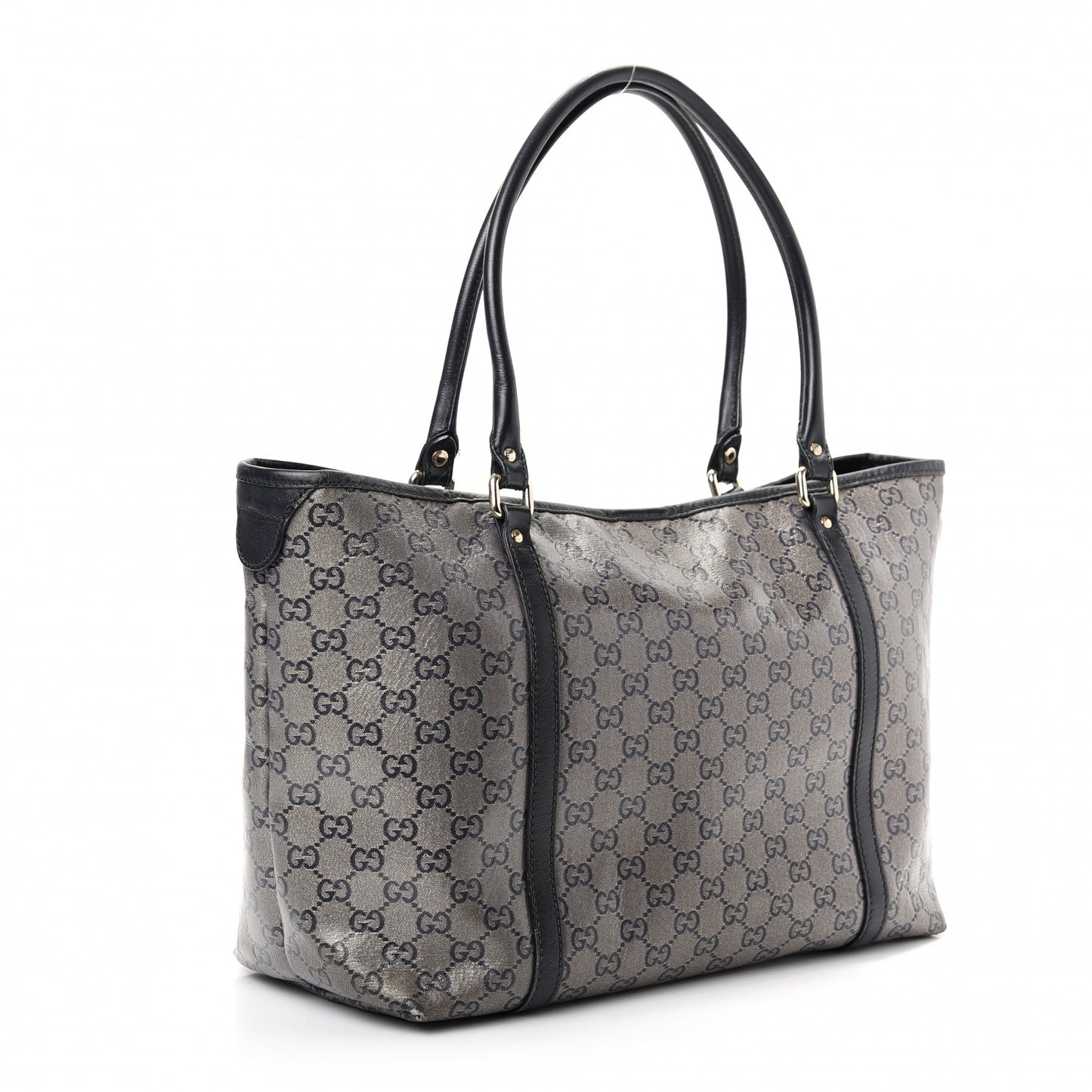 Crystal Monogram Medium Joy Tote Black