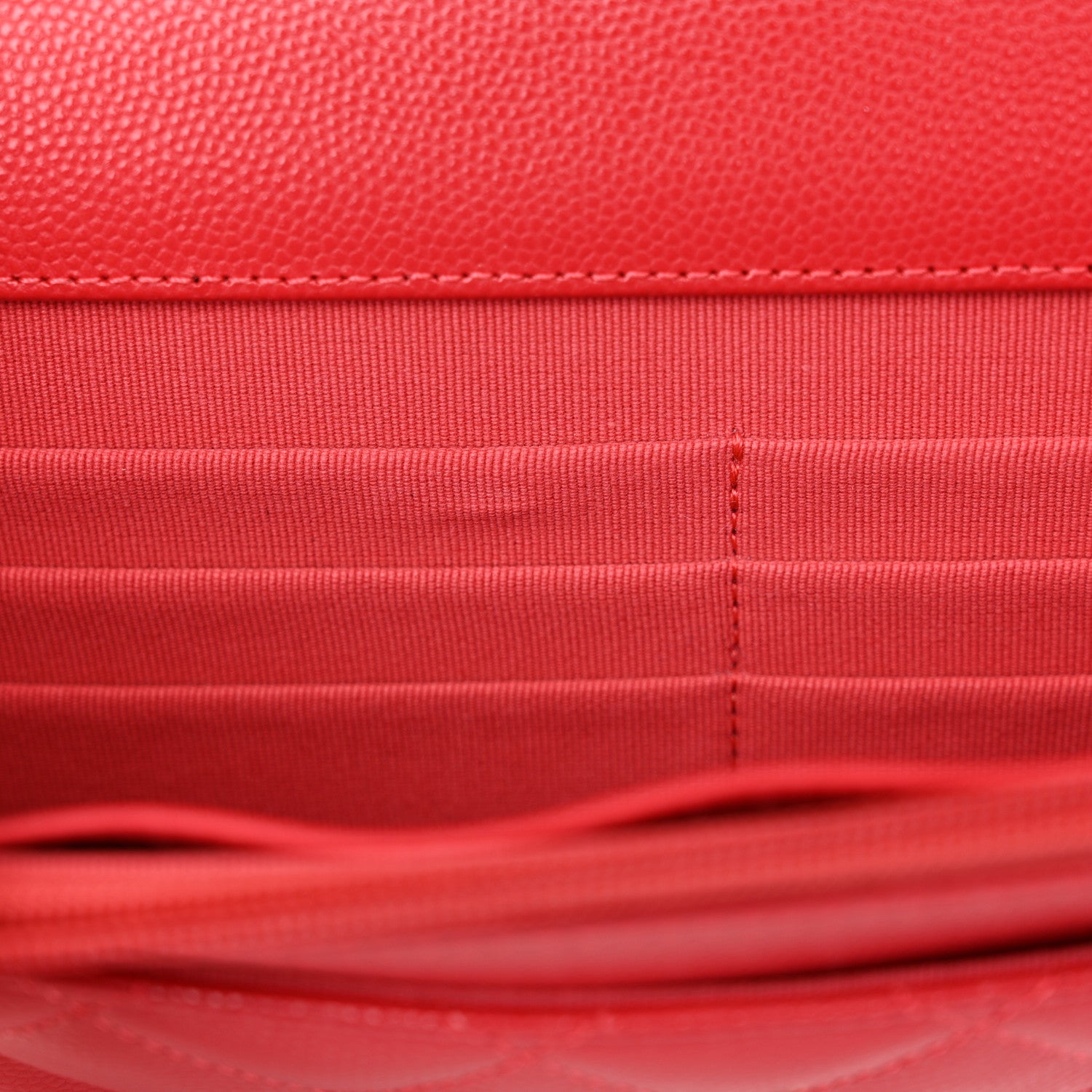 Chanel Caviar Quilted Wallet On Chain WOC Red 12 of 13