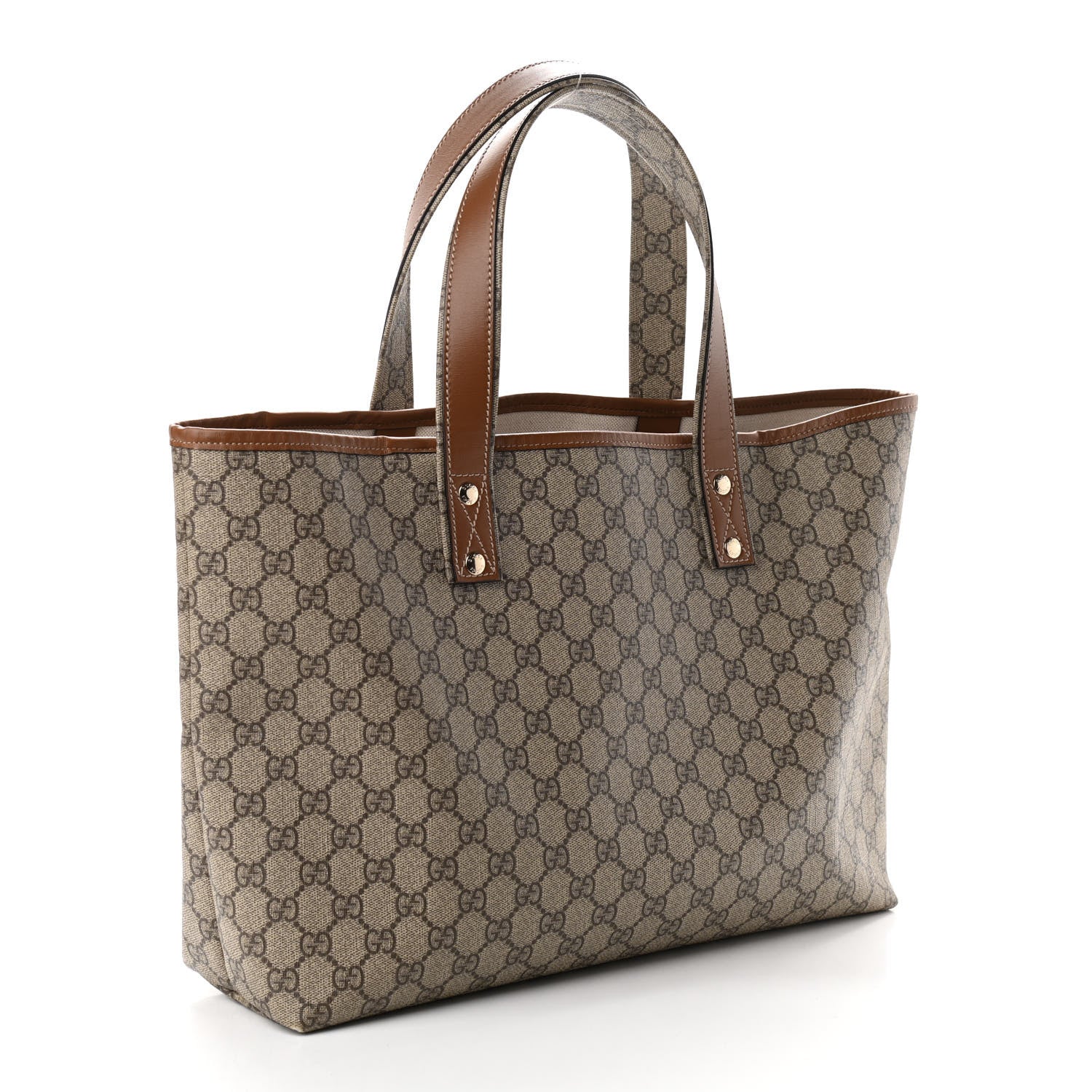 Gucci GG Plus Monogram Medium Signature Web Loop Tote Brown 3 of 11