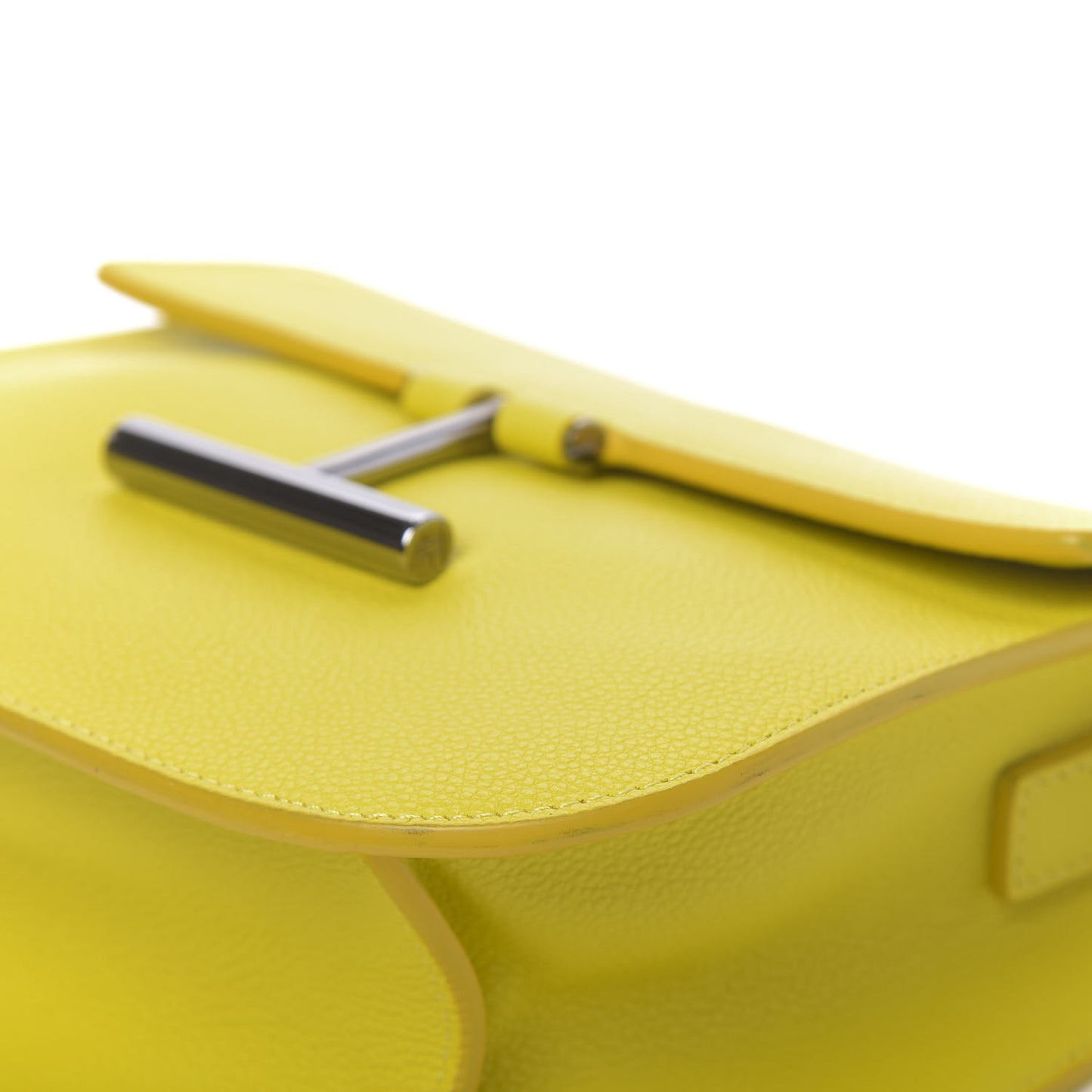 Calfskin Mini T Clasp Tara Crossbody Bag Yellow