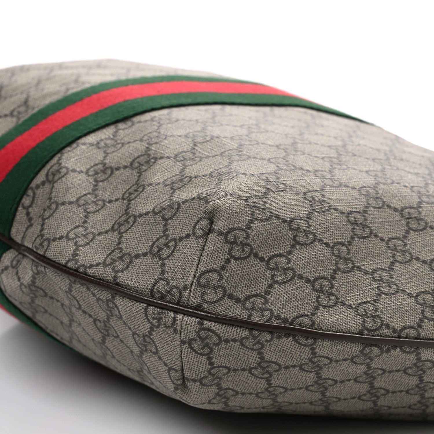 Gucci GG Supreme Monogram Web Ophidia Half Moon Hobo Brown 10 of 11