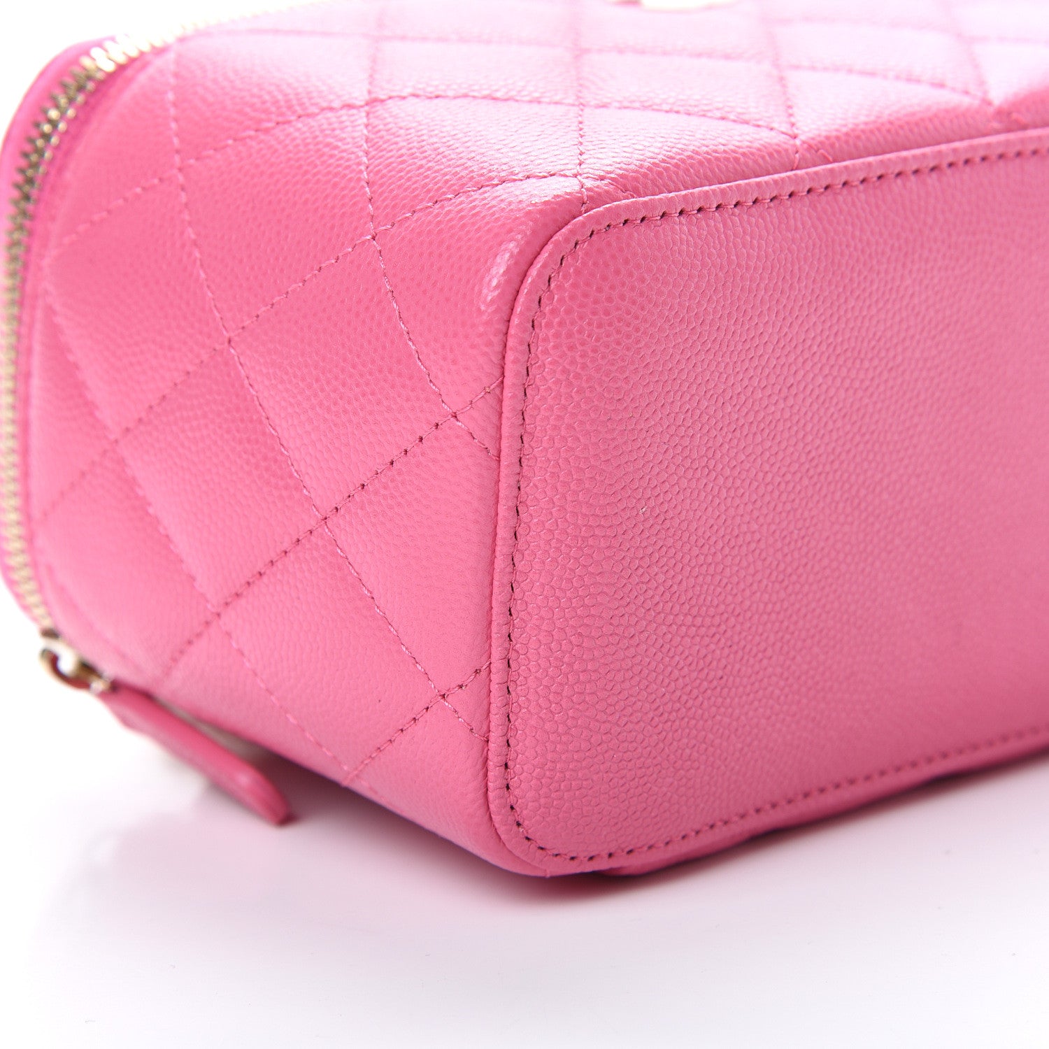 Chanel Caviar Quilted Small Vanity Case With Chain Pink 8 of 10