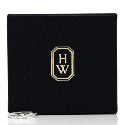 Harry Winston Platinum Diamond Tryst Single Row Pave Ring 47 4.25 6 of 6