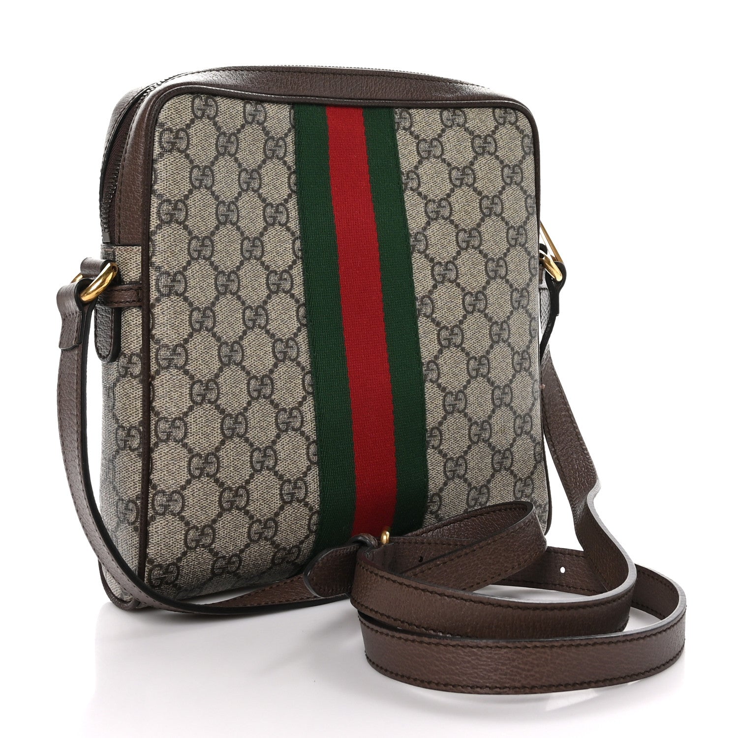 Gucci GG Supreme Monogram Web Small Ophidia Messenger Bag Brown 3 of 10