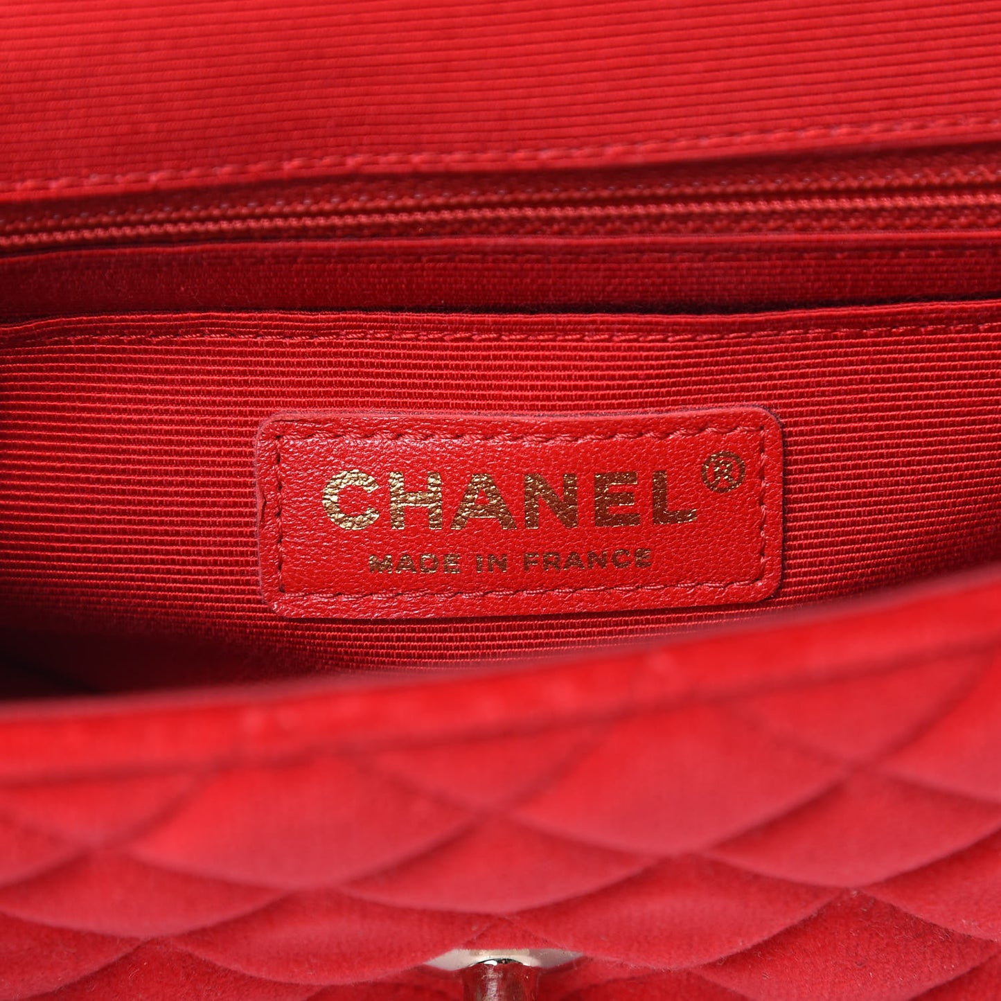 Velvet Quilted Mini Rectangular Flap Red