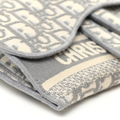 Christian Dior Oblique Slim Saddle Pouch Grey 9 of 13