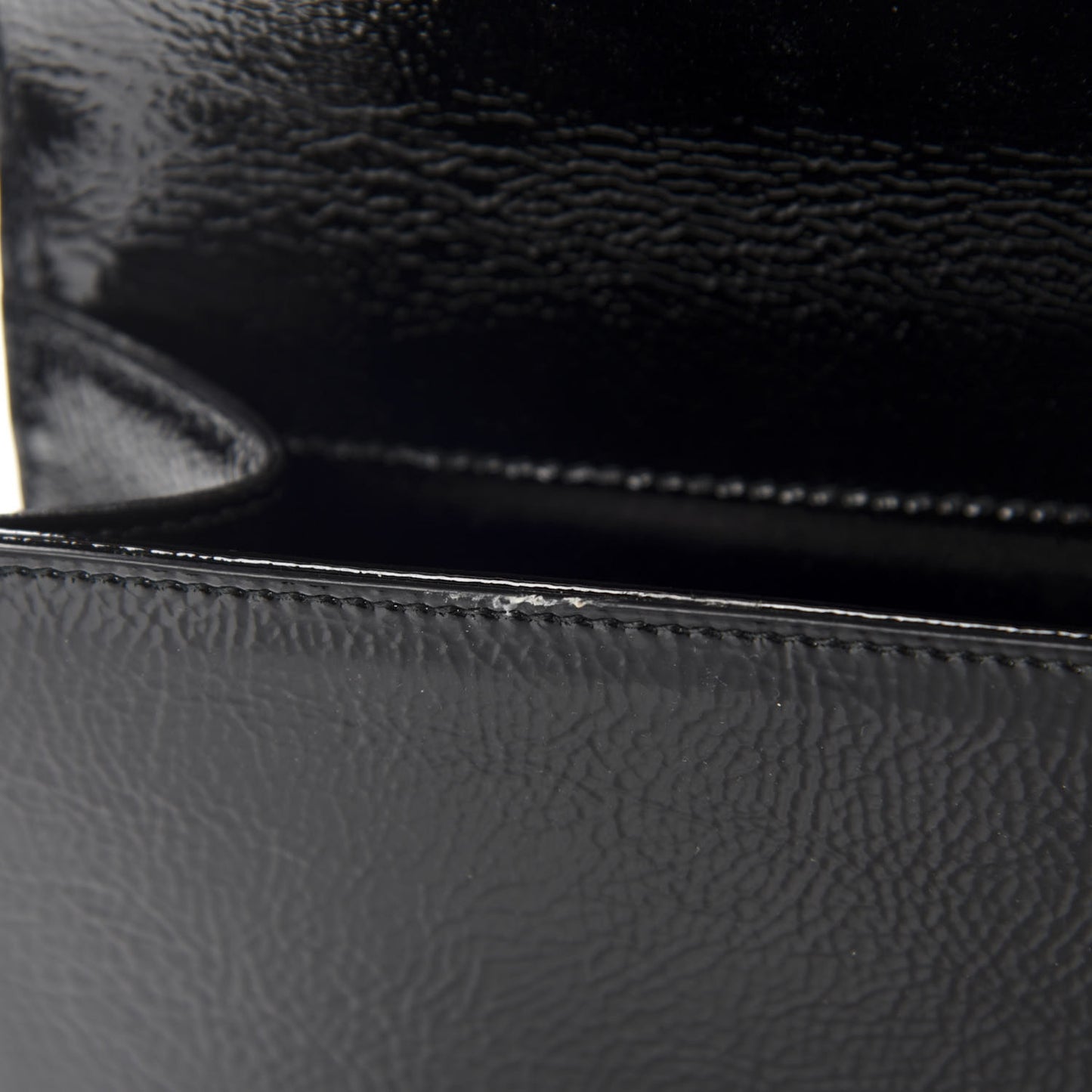 Textured Patent Monogram Large Belle De Jour Clutch Black