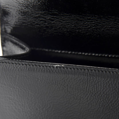Saint Laurent Textured Patent Monogram Large Belle De Jour Clutch Black 8 of 11