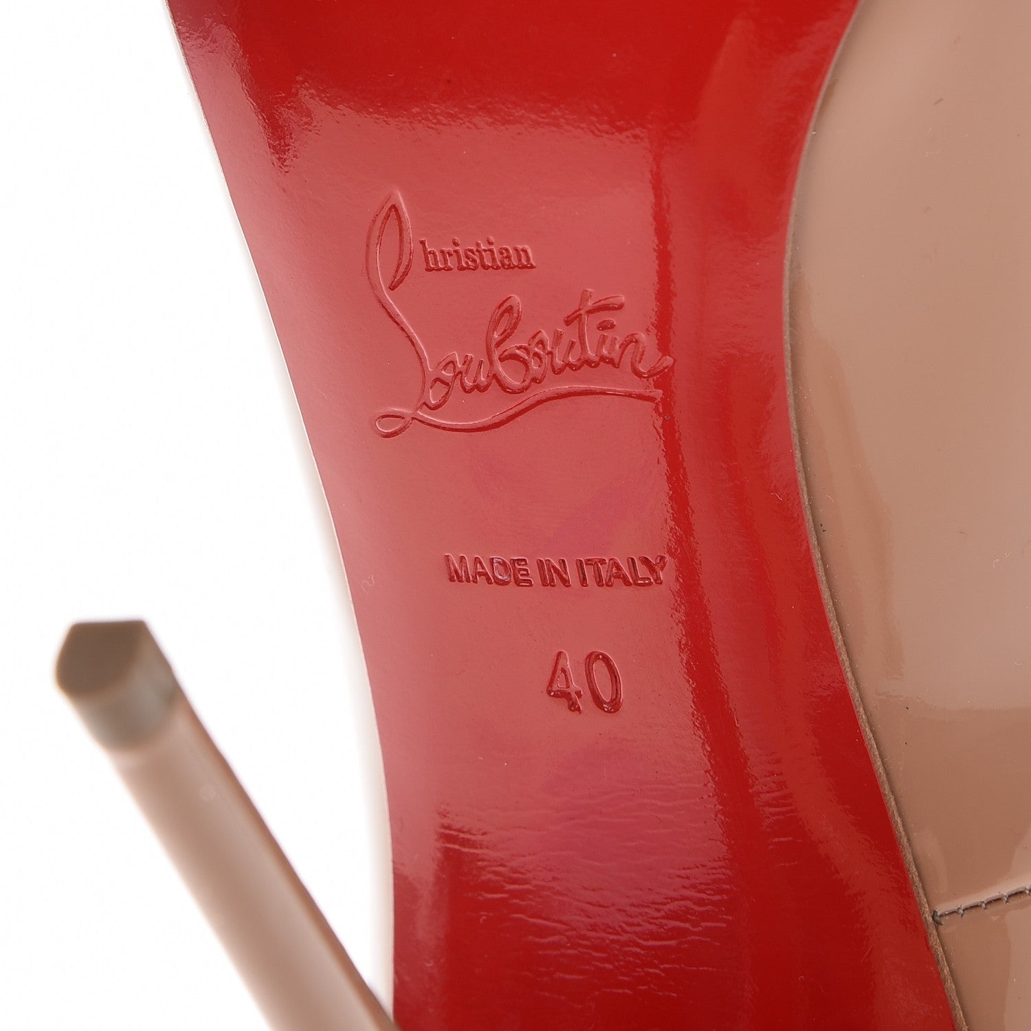 Christian Louboutin Patent So Kate 120 Pumps 40 Nude 6 of 8