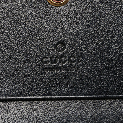 Gucci Calfskin Matelasse GG Marmont Card Case Wallet Black 7 of 12