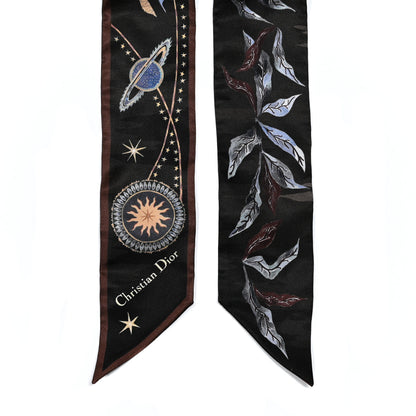 Christian Dior Silk Air Mitzah Scarf Brown Beige 3 of 3