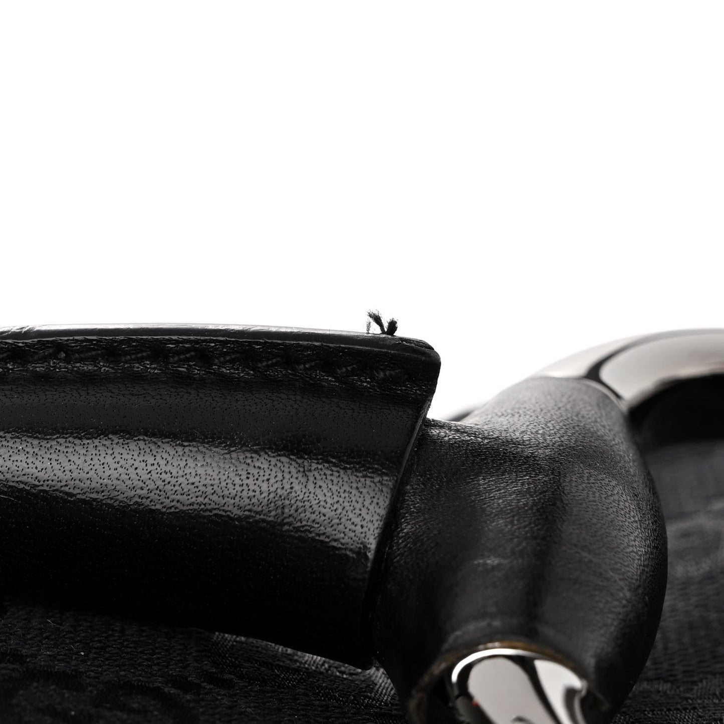 Monogram Studded Horsebit Clutch Black