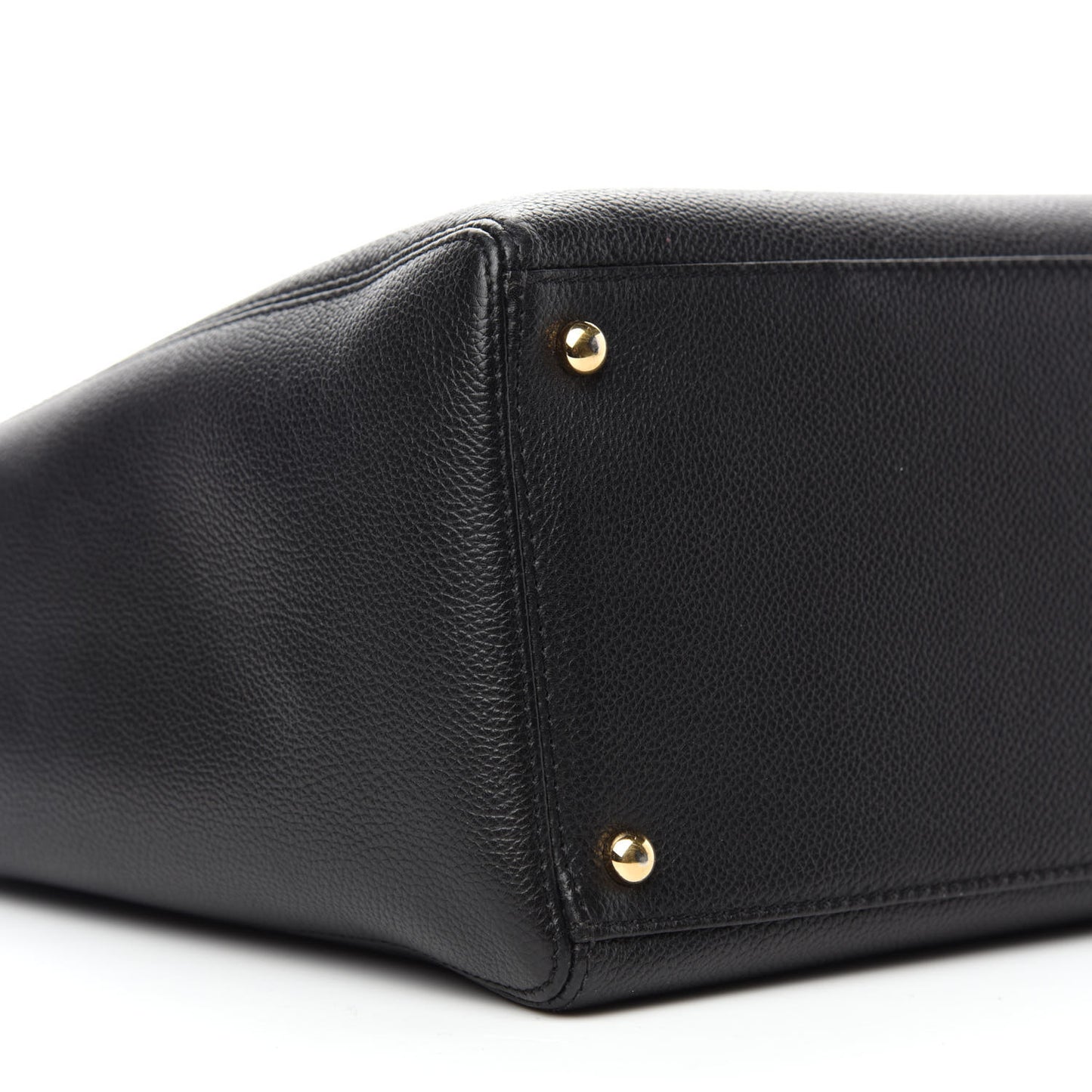 Calfskin Cerf Executive Shopper Tote Black