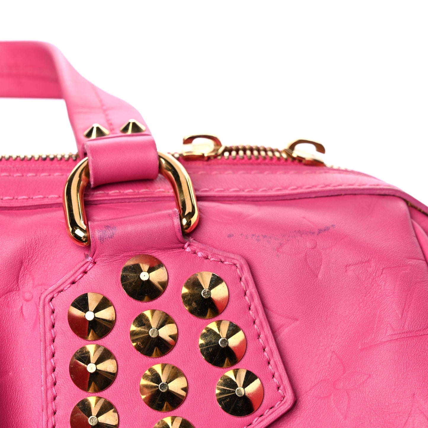 Calfskin Embossed Courtney MM Fuchsia