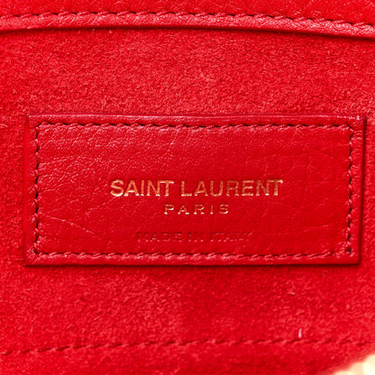 Saint Laurent Calfskin Canvas Small Muse Two Red 6 of 18